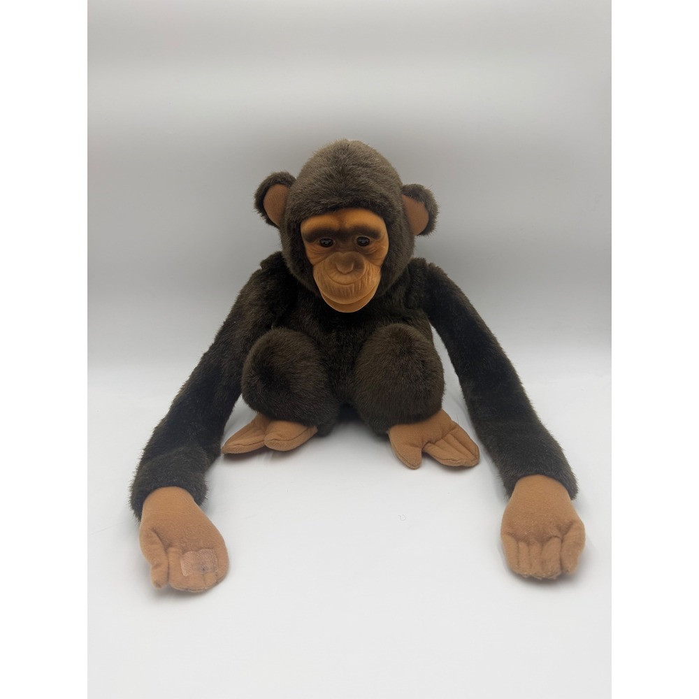 Vintage 1992 Hosung Chimpanzee Plush Puppet Realistic Monkey 16 Inch